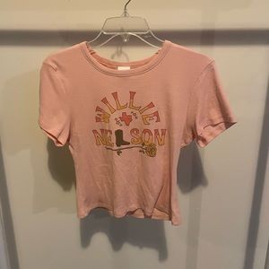 American eagle cropped band tee